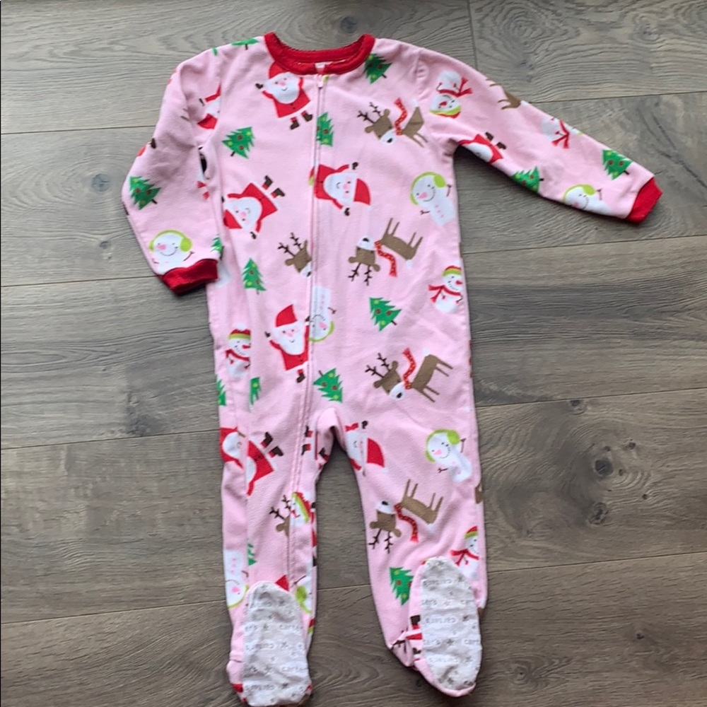 Carters Santa footie pajamas